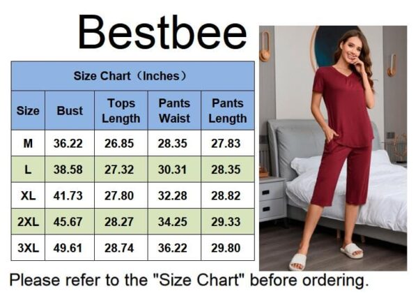 Bestbee Womens Pajama Set 2 Piece Lounge Outfits Summer Sleep Set V Neck Short Sleeve Pant With Pockets Ladies Pjs Set 0 3 belly baby and beyond