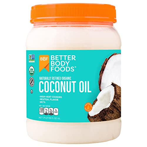 BetterBody Foods Organic Naturally Refined Coconut Oil 56 Fl Oz All Purpose Oil for Cooking Baking Hair and Skin Care 0 belly baby and beyond