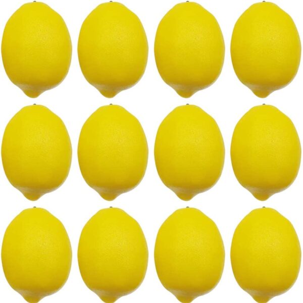 BigOtters Artificial Lemons 37 x 25 Big Size Vivid Faux Lemon Plastic Fake Yellow Lemons for Decoration Fake Fruit Bowl Home Kitchen Table Cabinet Party Decor Photography Prop 12PCS 0 belly baby and beyond