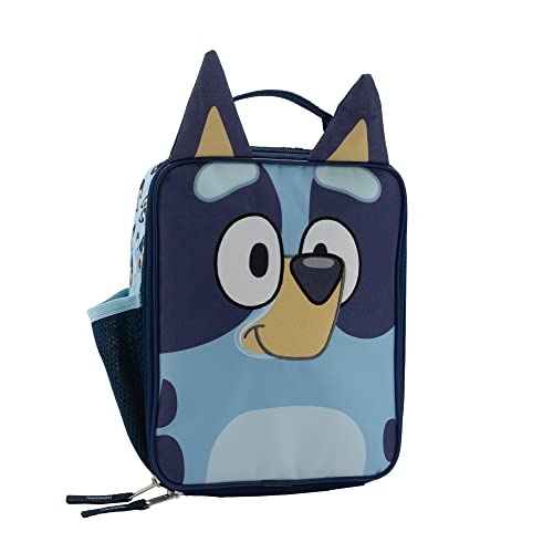 Bluey Insulated Lunch Box for Kids Toddlers Girls Boys Insulated Lunch Bag with 3D Features and Top Padded Handle Blue 0 belly baby and beyond