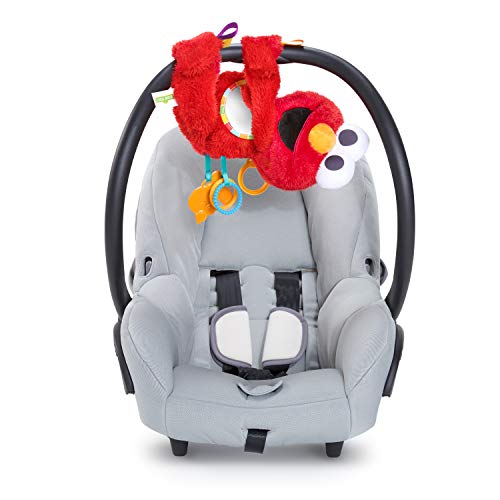 Bright Starts Sesame Street Elmo Travel Buddy Plush Take Along Stroller or Carrier Toy Ages 0 12 Months 0 belly baby and beyond