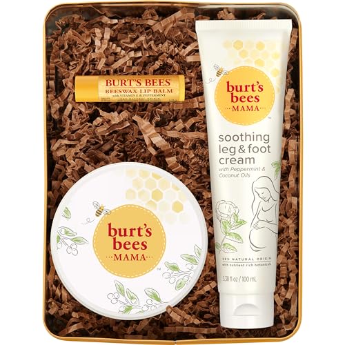 Burts Bees Pregnancy Essentials Gifts Set 3 Giftable Baby Shower Products Must Have Baby Registry Items Nourishing Skincare Mama Belly Butter Original Lip Balm Leg Foot Cream 0 belly baby and beyond