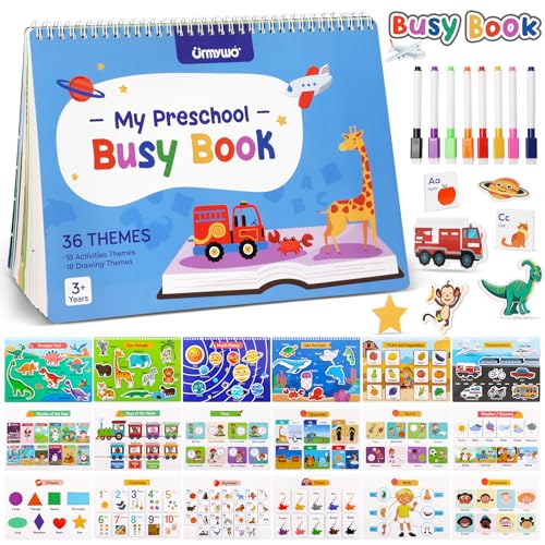 Busy Book for Toddlers 1 3 Preschool Learning Activities with 36 Themes Learning and Coloring Books Travel Toys for Road Trip Car Montessori Autism Sensory Toys Christmas Birthdays Gifts for Kids 0 belly baby and beyond