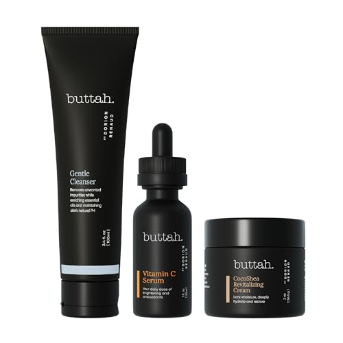 Buttah Skin Transforming Kit for Melanin Rich Skin CocoShea Revitalizing Cream 2 oz Vitamin C Serum 1 oz Buttah Cleanser 34 oz Black Owned Skincare 0 belly baby and beyond