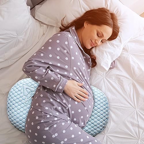 CASPERO Maternity Wedge Pillow for Pregnant Women Soft Body Pillow for Side Sleepers Support for Back Belly Hips Neck with Detachable Adjustable Pillow Cover Travel Friendly Machine Washable 0 belly baby and beyond