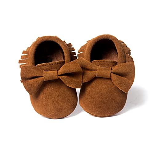 CENCIRILY Infant Baby Fringe Moccasin Slipper Boys Girls Tassel Suede Leather Toddler Sneakers Soft Sole First Walking Loafers Crib Shoes 0 belly baby and beyond