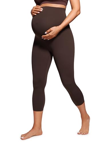 CRZ YOGA Womens Butterluxe Maternity Capris Leggings 21 Crop Pants Over The Belly Workout Active Yoga Pregnancy Soft 0 belly baby and beyond