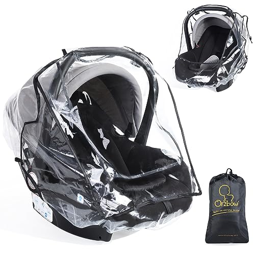 Car Seat Rain Cover Universal Food Grade EVA Waterproof Weather Shield for Infant Car Seat with Storage Bag Baby Car Seat Stroller Rain Cover Features Side Ventilation Quick Access Roll Up Door 0 belly baby and beyond