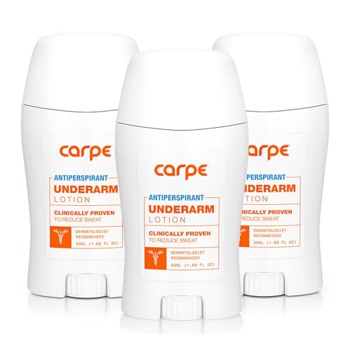 Carpe Underarm Antiperspirant and Deodorant Clinical strength antiperspirant with all natural eucalyptus scent Combat excessive sweating and stay fresh Great for hyperhidrosis Pack of 3 0 belly baby and beyond