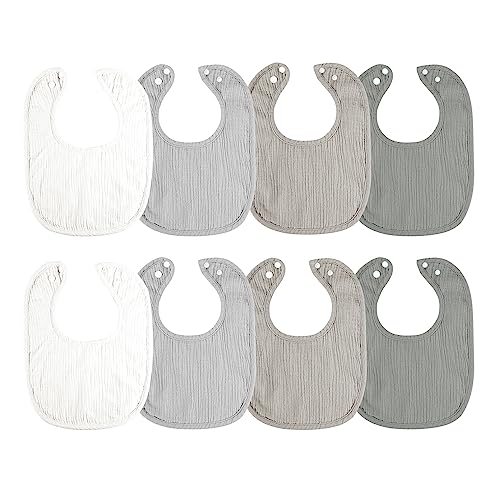 Cherub New Upgraded Baby Drool Bibs for Boys 8 Pack Absorbent Muslin Baby Bibs for Drooling and Teething Soft Cotton Baby Bandana Bibs for Baby Boy 0 belly baby and beyond