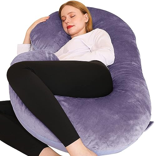 Chilling Home Pregnancy Pillows C Shaped Full Body Pillow Maternity Pillow for Women 55 inch Pregnancy Pillows for Sleeping Pregnant Must Have with Removable Cover 0 belly baby and beyond