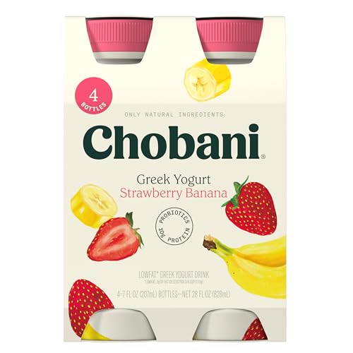 Chobani Low Fat Greek Yogurt Drink Strawberry Banana 7 fl oz 4PK 0 belly baby and beyond