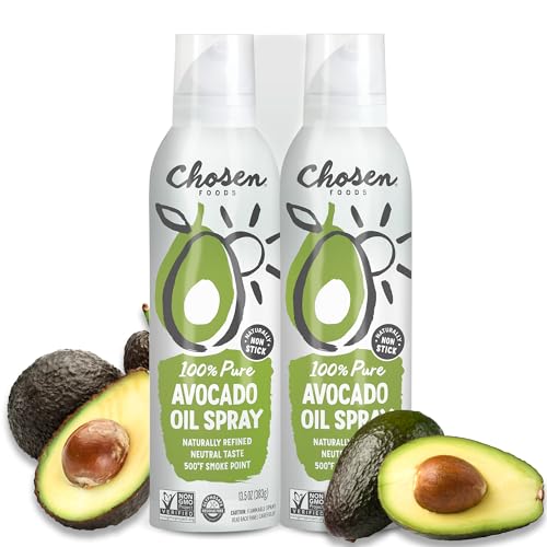 Chosen Foods 100 Pure Avocado Oil Spray Keto and Paleo Diet Friendly Kosher Cooking Spray for Baking High Heat Cooking and Frying 135 oz 2 Pack 0 belly baby and beyond