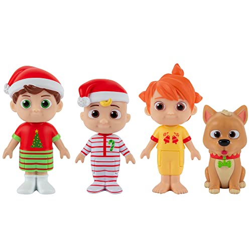 CoComelon 4 Articulated Figure 4 Pack Toy includes JJ Tomtom YoYo Bingo Officially Licensed Gift for Kids Boys Girls Toddlers Preschoolers Set of 4 0 belly baby and beyond