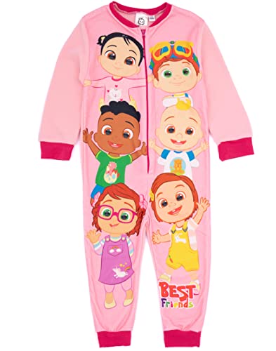 CoComelon Girls Red OR Pink Onesie Fleece All In One Loungewear Nightwear Kids Pyjama PJs Sleepsuit 0 belly baby and beyond