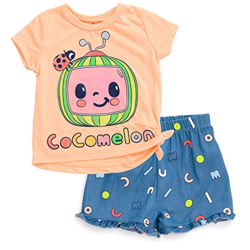 CoComelon JJ T Shirt and Shorts Outfit Set Infant to Toddler 0 belly baby and beyond