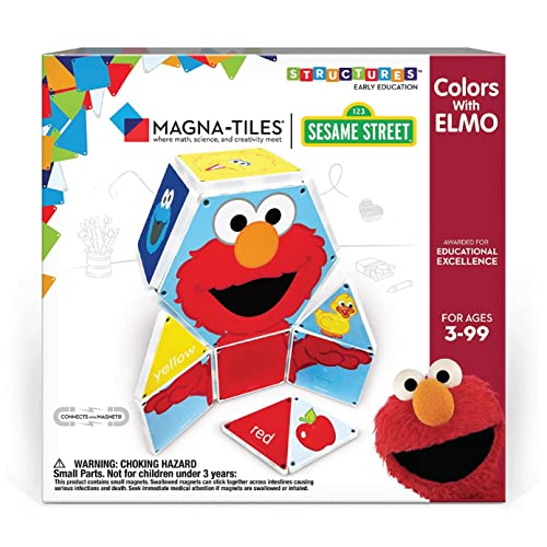 CreateOn Magna Tiles Sesame Street Toys Magnetic Kids Building Toys from Sesame Street Books Colors with Elmo Magnet Tiles Educational Toys for Ages 3 17 Pieces 0 belly baby and beyond