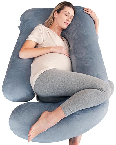Cute Castle Pregnancy Pillows Soft U Shape Maternity Pillow with Removable Cover Full Body Pillows for Adults Sleeping Pregnancy Must Haves Jumbo 57 Inch Grey 0 belly baby and beyond