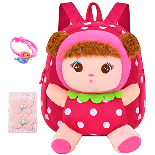 Cute Toddler Backpack Plush Doll Toy Snack Travel Bag Preschool Shoulder Bag Gift for Kid 0 belly baby and beyond