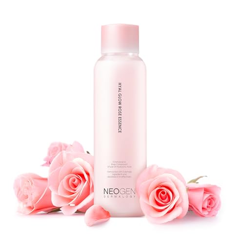 DERMALOGY by NEOGEN Hyal Glow Rose Essence Hydrating Essence with 74 of Damask Rose Water Damask Rose Flower Oil Damask Rose Extract 160ml 541 oz 0 belly baby and beyond