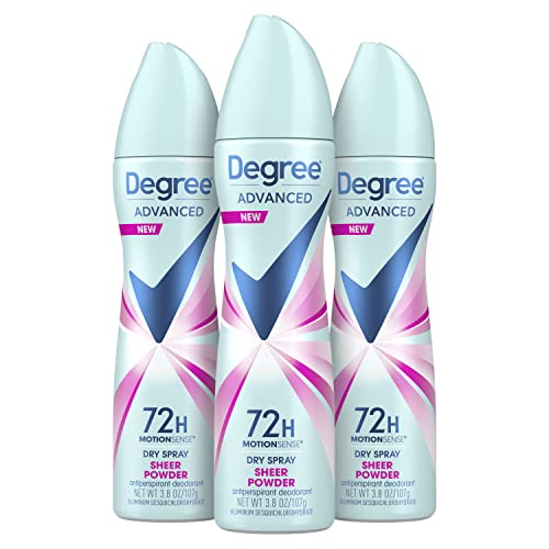 Degree Advanced Antiperspirant Deodorant Dry Spray 72 Hour Sweat and Odor Protection Sheer Powder Deodorant Spray For Women With MotionSense Technology 38 oz Pack of 3 0 belly baby and beyond