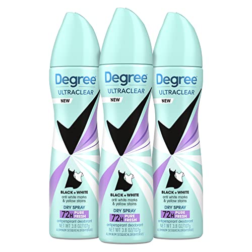 Degree Antiperspirant Dry Spray Pure Fresh 3 Count Anti White Marks and Yellow Stains Deodorant for Women 38 oz 0 belly baby and beyond
