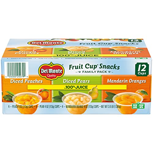 Del Monte Fruit Cup Snacks In Juice 4 Oz 12 Ct 0 belly baby and beyond