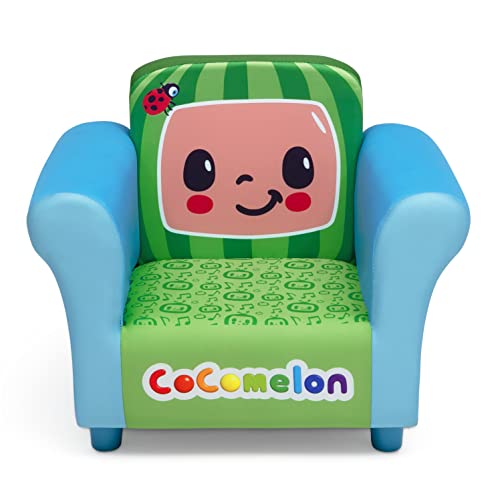 Delta Children Colorful Kids Upholstered Chair One Size Cocomelon 0 belly baby and beyond