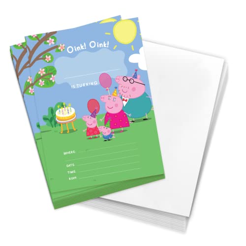Desert Cactus Peppa Pig Happy Birthday Invitations Invites Cards 10 Count With Envelopes Boys Girls Kids Party Style A 0 belly baby and beyond