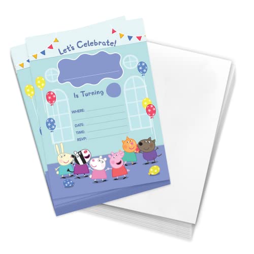 Desert Cactus Peppa Pig Happy Birthday Invitations Invites Cards 10 Count With Envelopes Boys Girls Kids Party Style B 0 belly baby and beyond