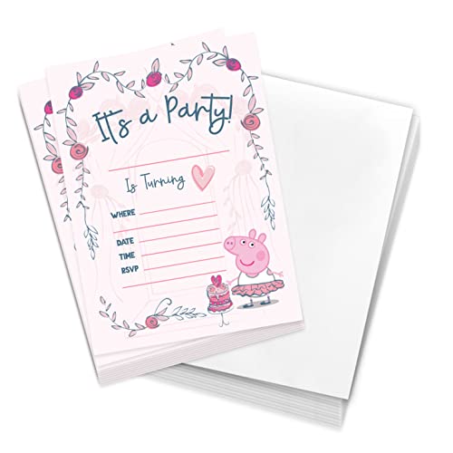 Desert Cactus Peppa Pig Happy Birthday Invitations Invites Cards 10 Count With Envelopes Boys Girls Kids Party Style C 0 belly baby and beyond