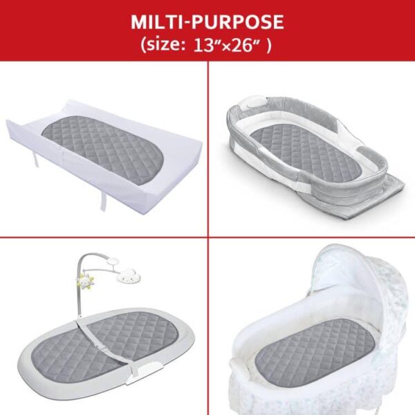 Diaper Changing Pad Liner Non Slip Waterproof Terry Mat Changing Pad Cover Liner Quilted Absorbent Bassinet Liners Washable 3 Pack 13x 26 Reusable Portable Changing Table Pad Grey 0 2 belly baby and beyond