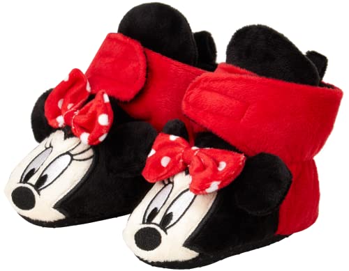 Disney Baby Girls Minnie Mouse Booties Soft Fleece Slipper Socks NewbornInfant 0 belly baby and beyond
