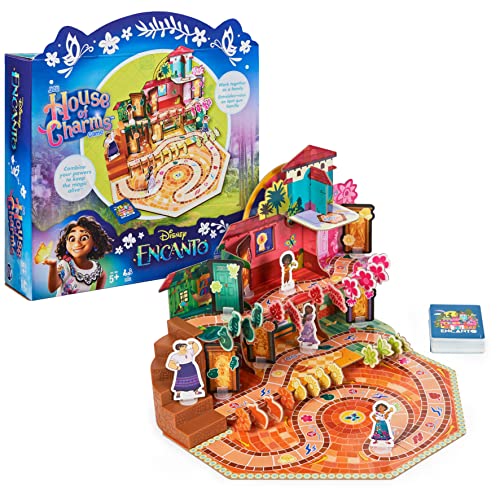 Disney Encanto House of Charms Cute Easy Family Board Game with Magic Tokens Based on The Movie for Kids Ages 5 and up 0 belly baby and beyond