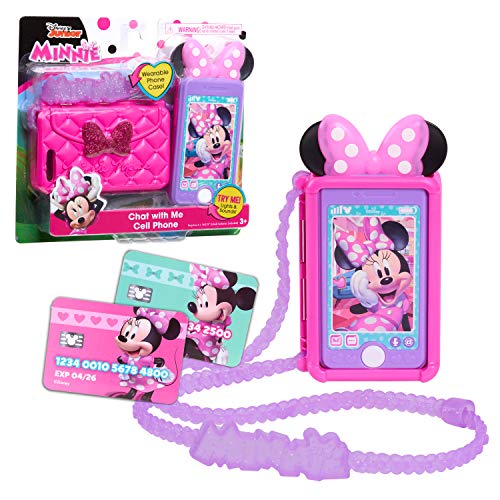 Disney Junior Minnie Mouse Chat with Me Pretend Play Cell Phone Set Lights and Sounds Officially Licensed Kids Toys for Ages 3 Up by Just Play 0 belly baby and beyond