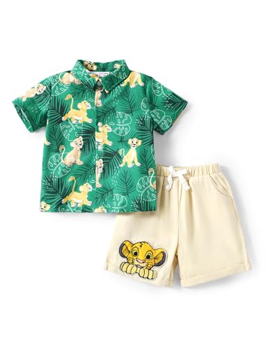 Disney Lion King Winnie the Pooh Boy Summer Short Clothes Set 2 Piece T Shirt and Shorts Toddler Outfit Set 2 6 Years 0 belly baby and beyond