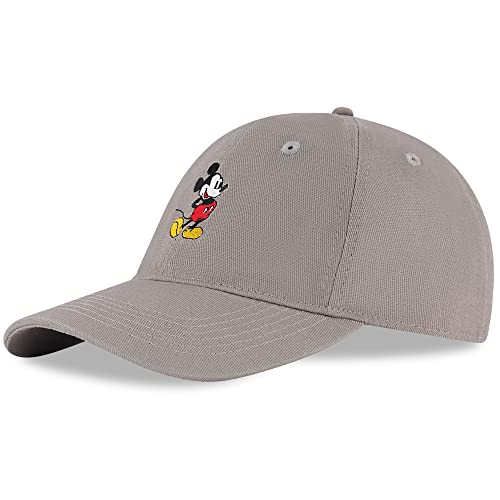 Disney Mens Baseball Cap Mickey Mouse Adjustable Hat for Adult Warm Grey One Size 0 belly baby and beyond