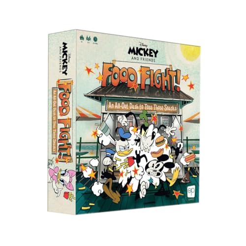 Disney Mickey and Friends Food Fight Quick Rolling Family Dice Game Featuring Mickey Mouse Donald Duck Minnie Mouse Goofy and Daisy Duck Great Kids Game Family Board Game 0 belly baby and beyond