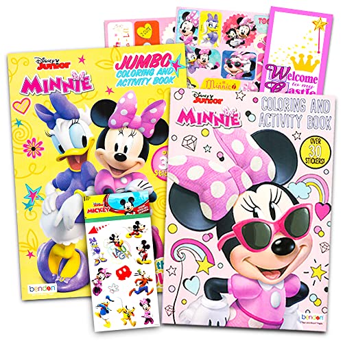 Disney Minnie Mouse Coloring Book Set with Stickers 2 Deluxe Coloring Books and Minnie Stickers 0 belly baby and beyond
