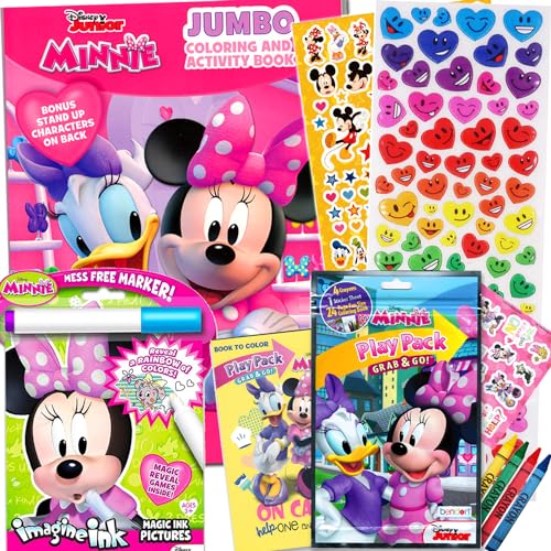 Disney Minnie Mouse Coloring and Activity Book Bundle with Imagine Ink Coloring Book Play Pack Stickers and More 0 belly baby and beyond