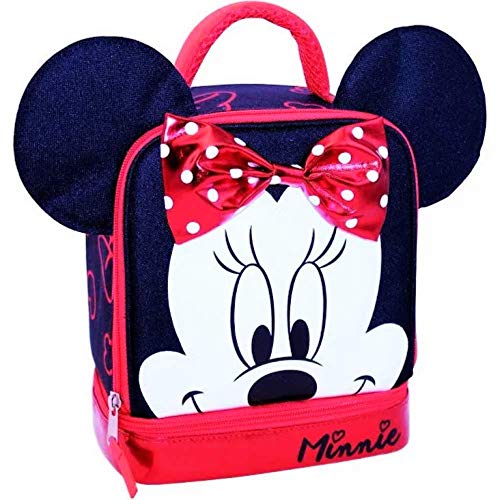 Disney Minnie Mouse Dual Compartment wEars Bow Insulated Lunch Tote Red One Size 0 belly baby and beyond