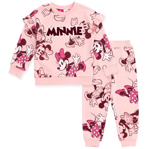 Disney Minnie Mouse Fleece Sweatshirt and Pants Outfit Set Newborn to Big Kid Sizes Newborn 14 16 0 belly baby and beyond