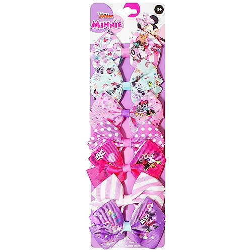 Disney Minnie Mouse Hair Accessories Gift Set 7 Pcs 4 Inch Bows Alligator Clips Ages 3 0 belly baby and beyond