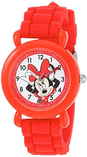 Disney Minnie Mouse Kids Plastic Time Teacher Analog Quartz Silicone Strap Watch 0 belly baby and beyond