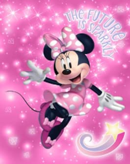 Disney Minnie Mouse Sparkle Soft Throw Silk Blanket 40x50 Blue 111 0 belly baby and beyond