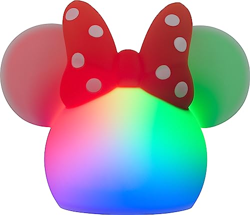 Disney Minnie Mouse Squishy Light Color Changing Night Light for Kids USB Lamp Battery Operated Dimmable Ideal for Bedroom Playroom Living Room and More 66945 0 belly baby and beyond