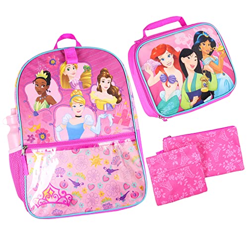 Disney Princess 16 Backpack for Girls 5 Piece School Lunch Box Set 0 belly baby and beyond
