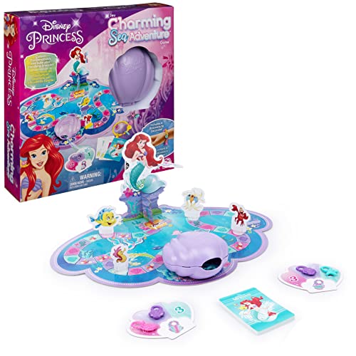 Disney Princess Charming Sea Adventure Board Game Little Mermaid Toys Featuring Ariel Friends Fun Game for Family Game Night for Kids Ages 4 and Up 0 belly baby and beyond