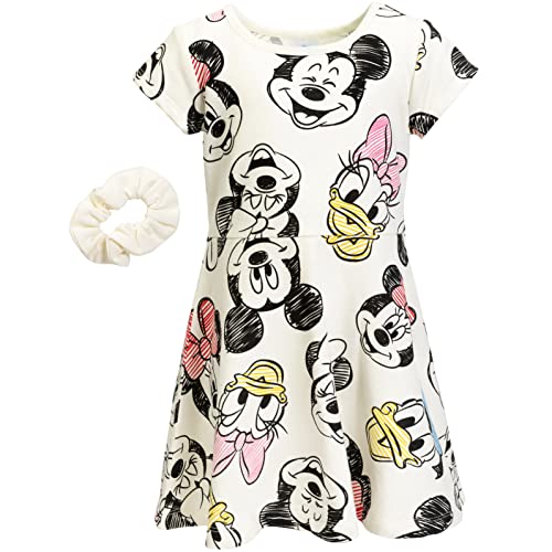 Disney Princess Frozen Minnie Mouse Moana Mulan The Little Mermaid Cinderella Skater Dress Scrunchie Toddler to Big Kid 0 belly baby and beyond