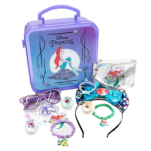 Disney Princess Little Mermaid Girls Collectible Gift box Bundle Includes Lunch Box Headband Bracelets Hair Clips Sunglasses Stickers and Pouch Great gift box for girls 0 belly baby and beyond